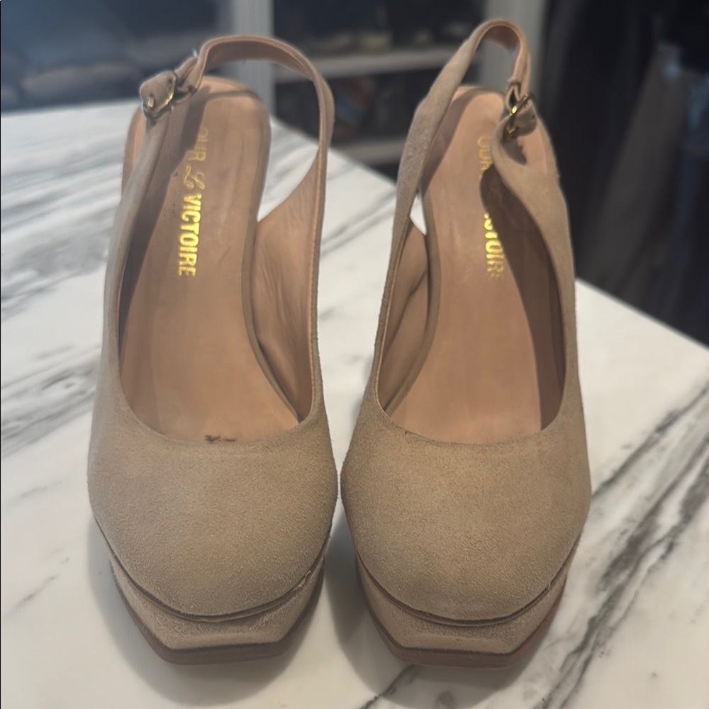 United Nude Women's Tan Slingback Heels